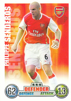 Philippe Senderos Arsenal 2007/08 Topps Match Attax #6
